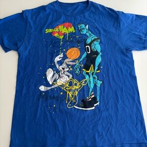 Y2K Vintage Space Jam Men's T-Shirt L Loony Tunes Bugs Bunny Tune Squad